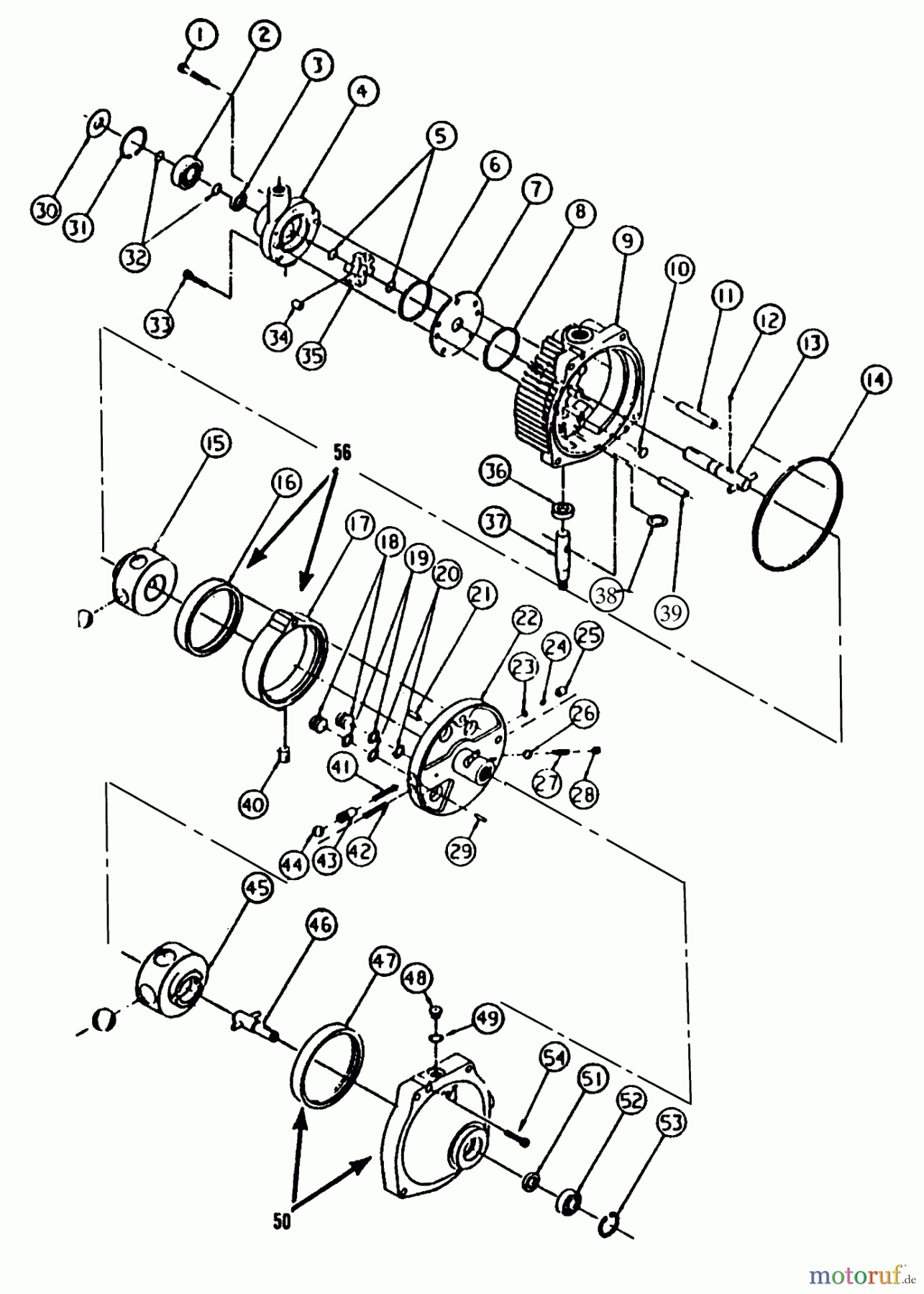 Toro Neu Mowers, Lawn & Garden Tractor Seite 1 73401 (314-H) - Toro 314-H Garden Tractor, 1995 (5900001-5900260) TRANSMISSION ASSEMBLY