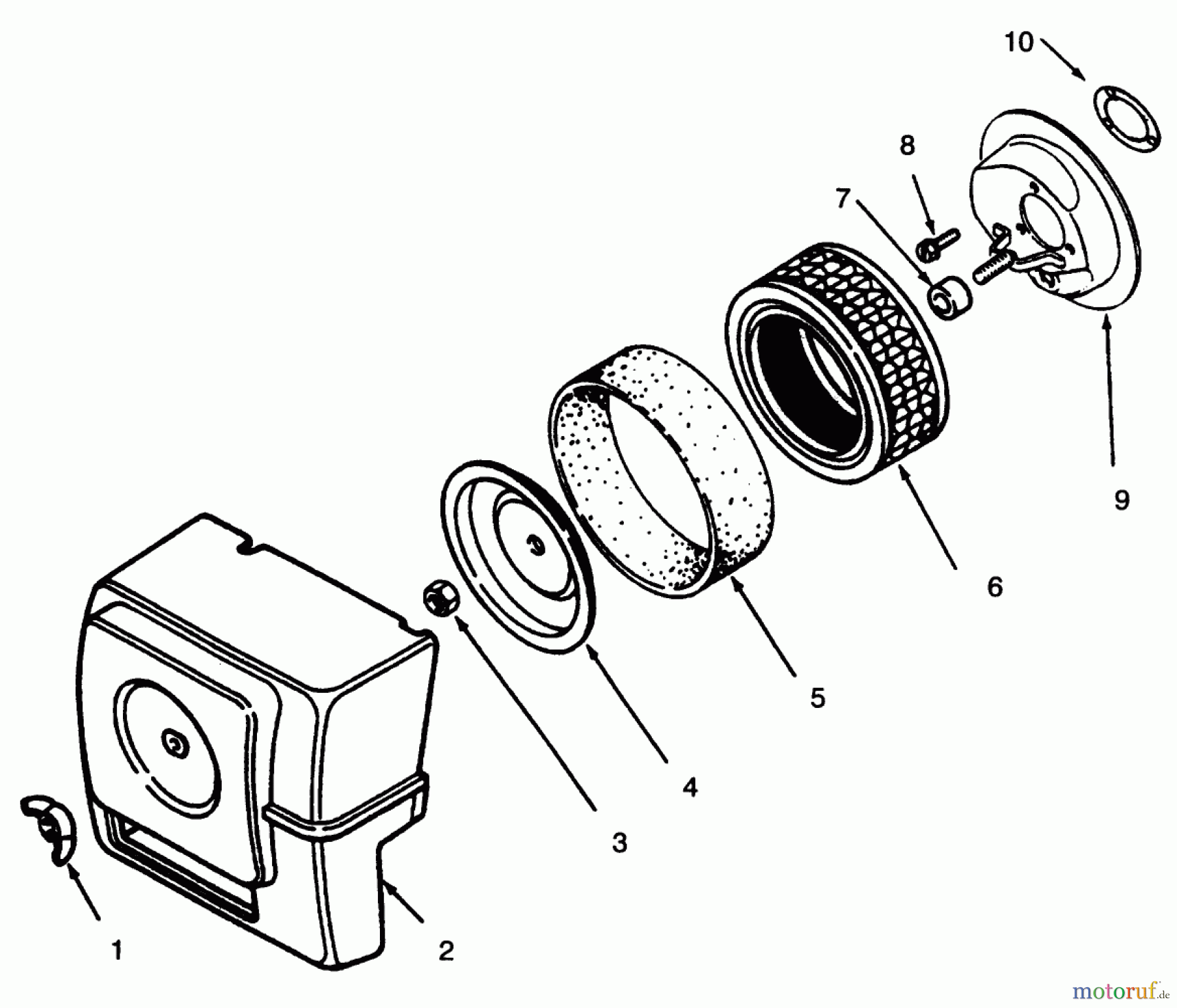 Toro Neu Mowers, Lawn & Garden Tractor Seite 1 73401 (314-H) - Toro 314-H Garden Tractor, 1995 (5900261-5901260) AIR INTAKE