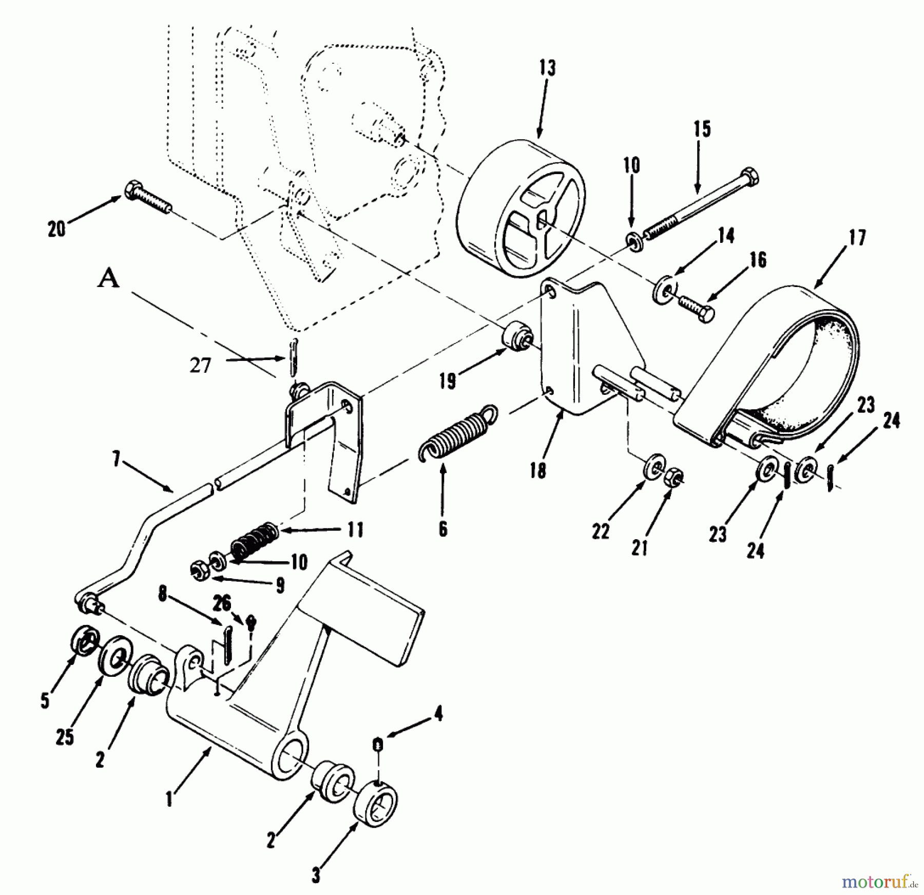 Toro Neu Mowers, Lawn & Garden Tractor Seite 1 73401 (314-H) - Toro 314-H Garden Tractor, 1995 (5900261-5901260) CLUTCH, BRAKE AND SPEED CONTROL LINKAGE
