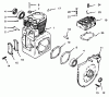 Toro 73401 (314-H) - 314-H Garden Tractor, 1996 (6900001-6999999) Ersatzteile CRANKCASE AND CYLINDER HEAD