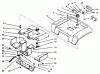 Toro 73401 (314-H) - 314-H Garden Tractor, 1996 (6900001-6999999) Ersatzteile FENDER, FENDER SUPPORTS AND FUEL TANK