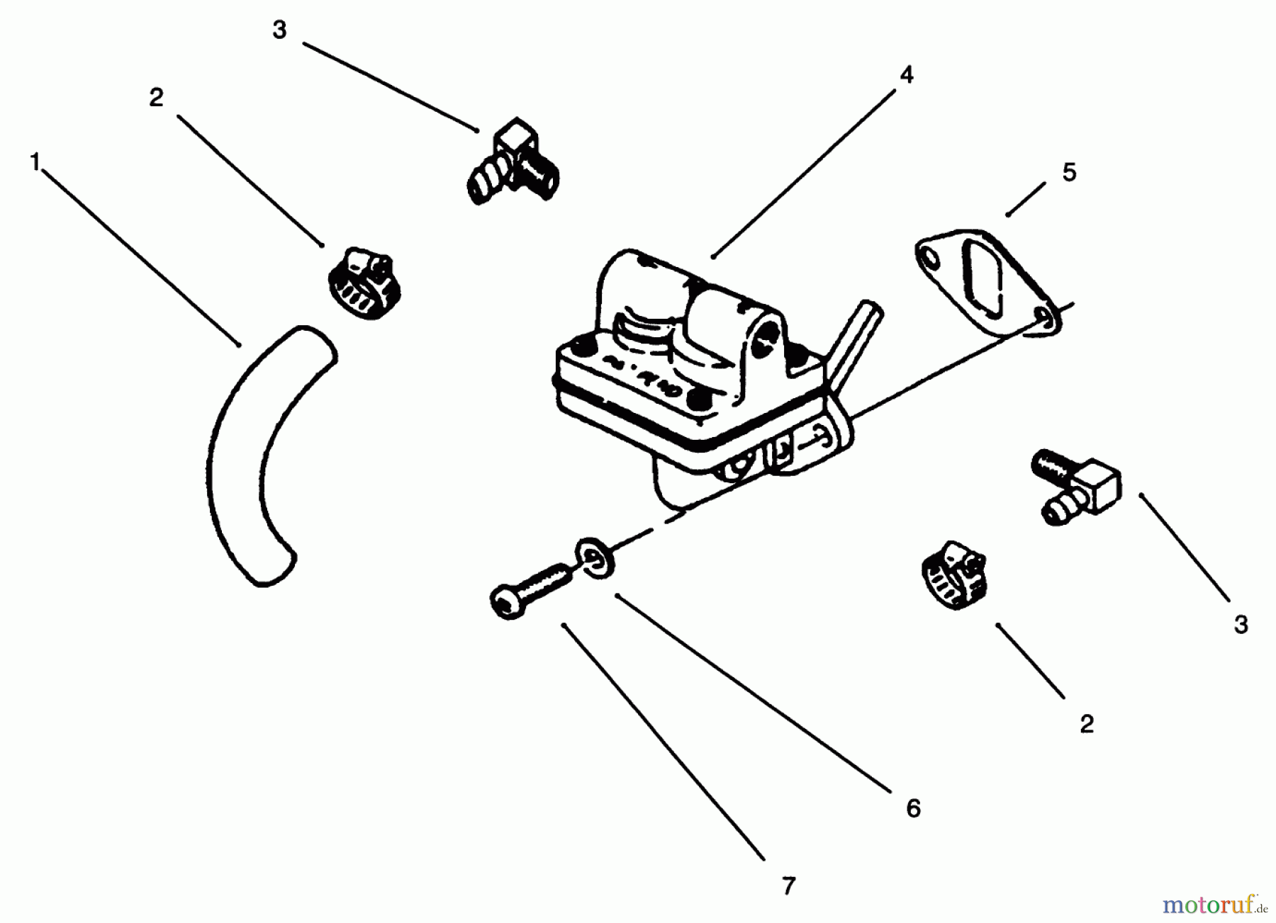 Toro Neu Mowers, Lawn & Garden Tractor Seite 1 73401 (314-H) - Toro 314-H Garden Tractor, 1996 (6900001-6999999) FUEL PUMP