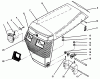 Toro 73401 (314-H) - 314-H Garden Tractor, 1996 (6900001-6999999) Ersatzteile HOOD ASSEMBLY