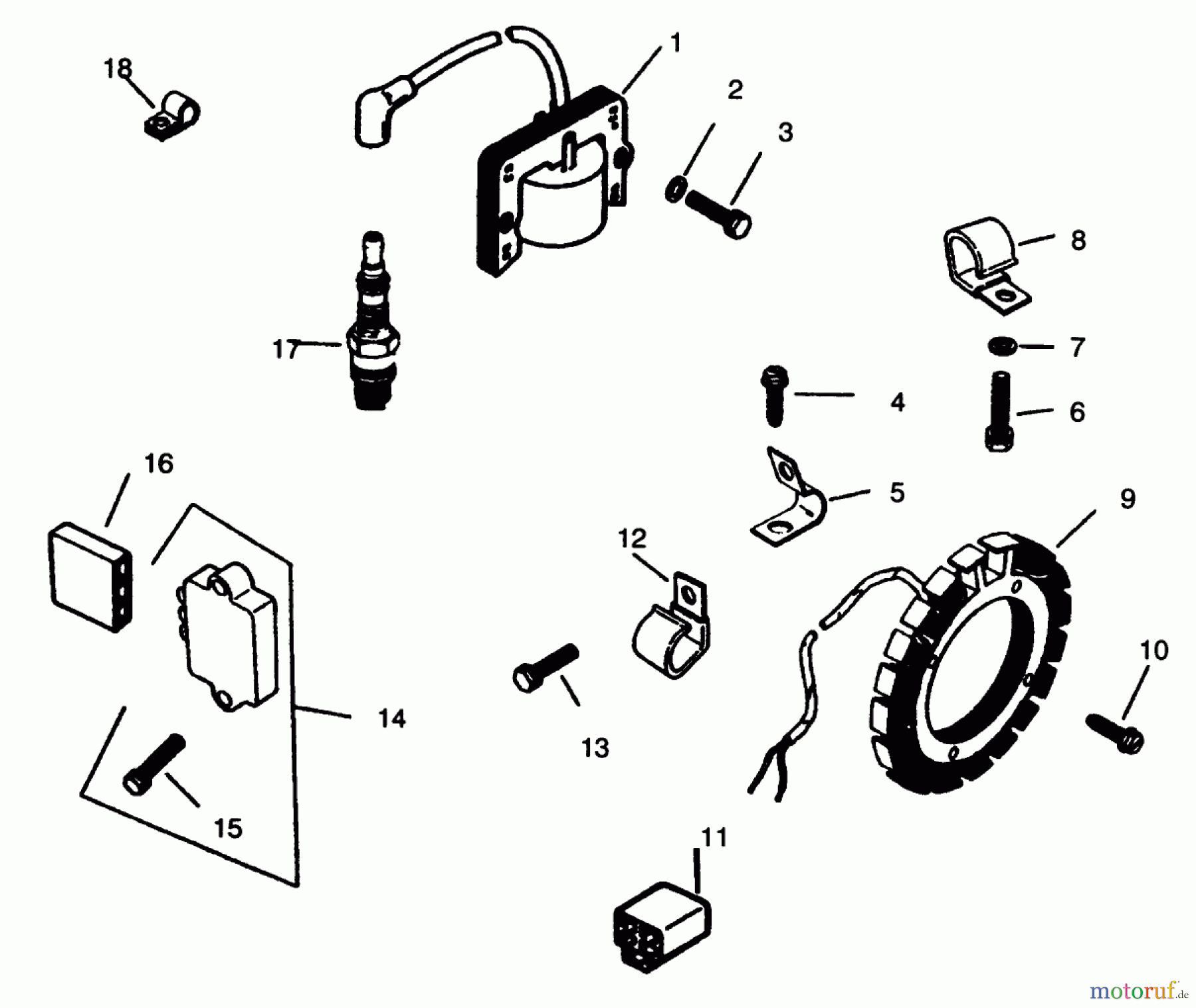 Toro Neu Mowers, Lawn & Garden Tractor Seite 1 73401 (314-H) - Toro 314-H Garden Tractor, 1996 (6900001-6999999) IGNITION SYSTEM