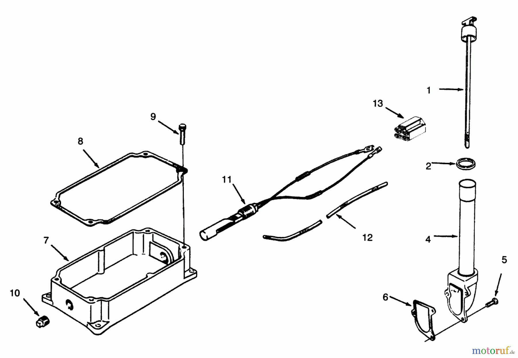 Toro Neu Mowers, Lawn & Garden Tractor Seite 1 73401 (314-H) - Toro 314-H Garden Tractor, 1995 (5900261-5901260) OIL PAN AND DIPSTICK