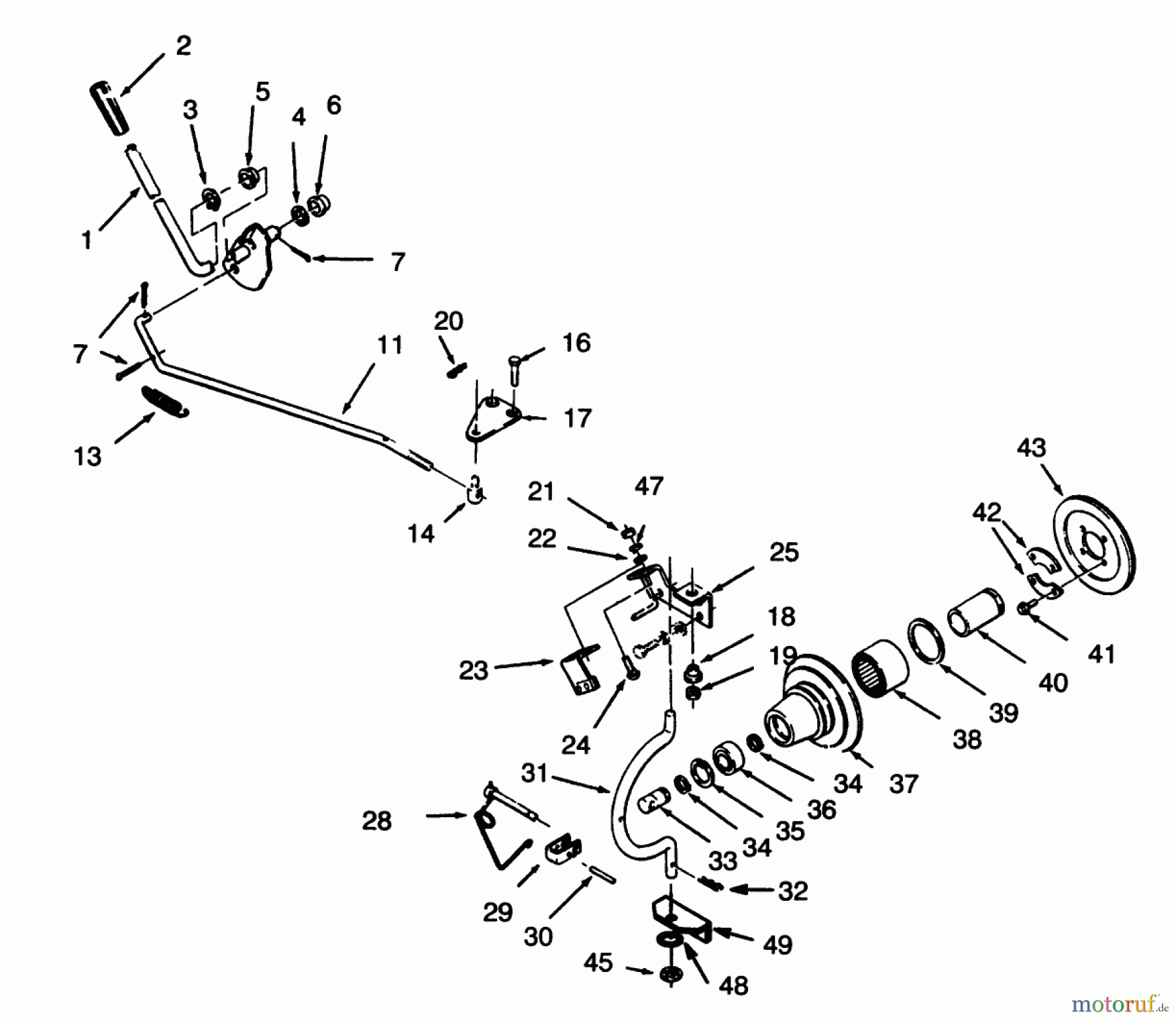 Toro Neu Mowers, Lawn & Garden Tractor Seite 1 73401 (314-H) - Toro 314-H Garden Tractor, 1996 (6900001-6999999) PTO CLUTCH AND CONTROL