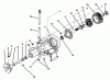 Toro 73401 (314-H) - 314-H Garden Tractor, 1996 (6900001-6999999) Ersatzteile TRANSAXLE ASSEMBLY #1