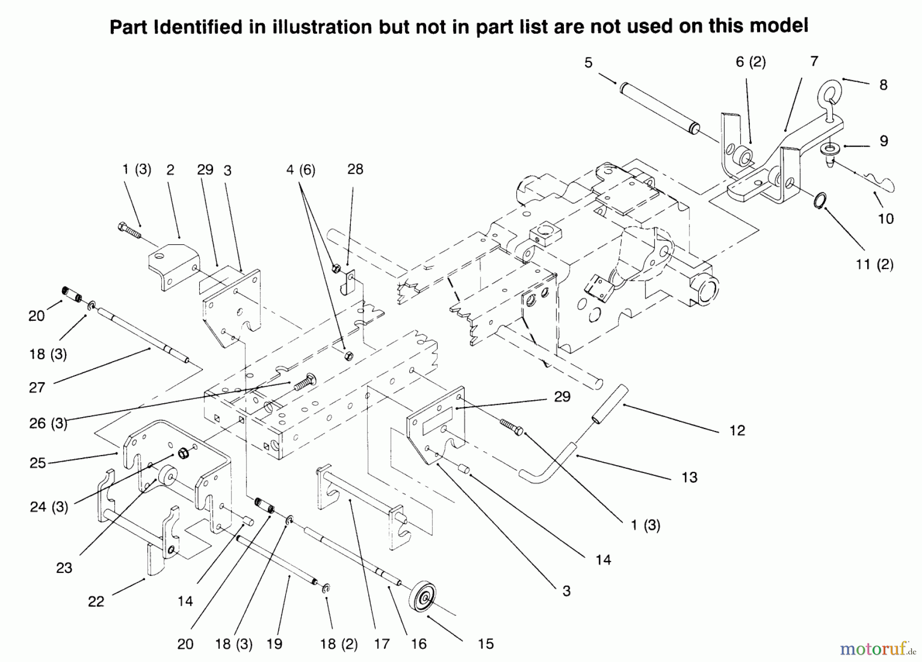 Toro Neu Mowers, Lawn & Garden Tractor Seite 1 73402 (314-8) - Toro 314-8 Garden Tractor, 1996 (6900001-6999999) HITCHES