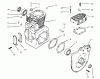 Toro 73402 (314-8) - 314-8 Garden Tractor, 1997 (7900001-7999999) Ersatzteile CRANKCASE AND CYLINDER HEAD