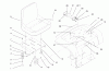 Toro 73402 (314-8) - 314-8 Garden Tractor, 1997 (7900001-7999999) Ersatzteile FENDER, SEAT & TAIL LIGHTS