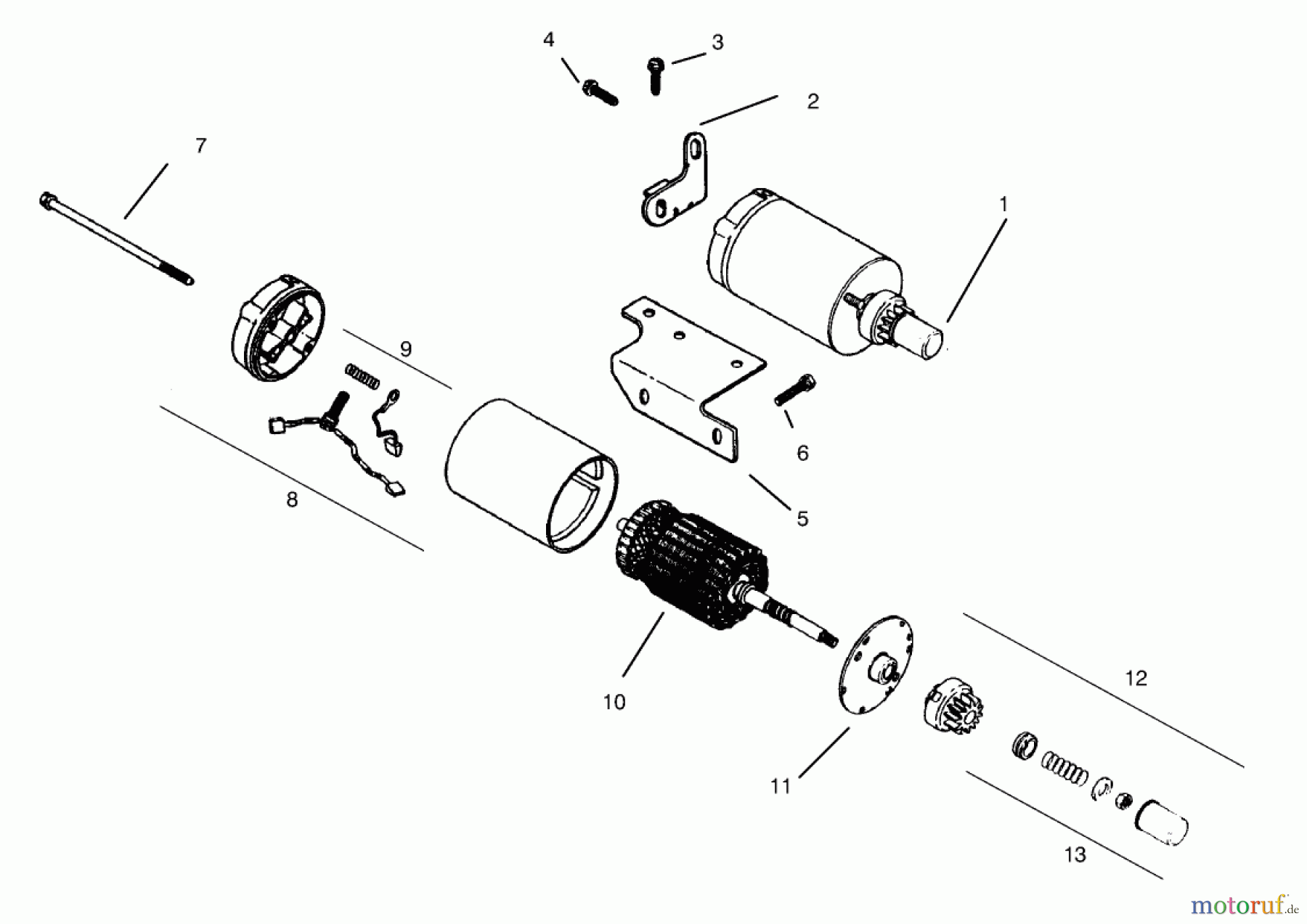 Toro Neu Mowers, Lawn & Garden Tractor Seite 1 73402 (314-8) - Toro 314-8 Garden Tractor, 1997 (7900001-7999999) STARTER