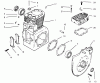 Toro 73403 (314-H) - 314-H Garden Tractor, 1996 (6900001-6999999) Ersatzteile CRANKCASE & CYL. HEAD KOHLER MODEL MS14S-TS601559