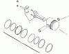 Toro 73403 (314-H) - 314-H Garden Tractor, 1996 (6900001-6999999) Ersatzteile PISTON AND RINGS KOHLER MODEL MS14S-TS601559