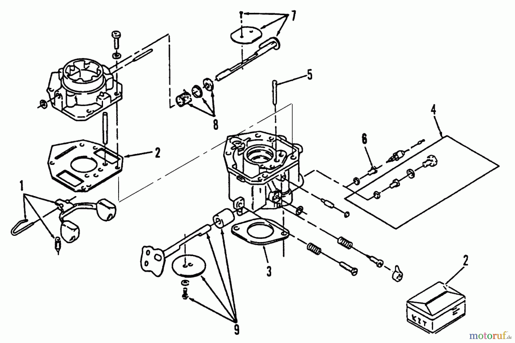 Toro Neu Mowers, Lawn & Garden Tractor Seite 1 73420 (416-8) - Toro 416-8 Garden Tractor, 1993 (3900001-3999999) CARBURETOR