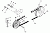 Toro 73420 (416-8) - 416-8 Garden Tractor, 1993 (3900001-3999999) Ersatzteile DRIVE BELT AND PULLEYS