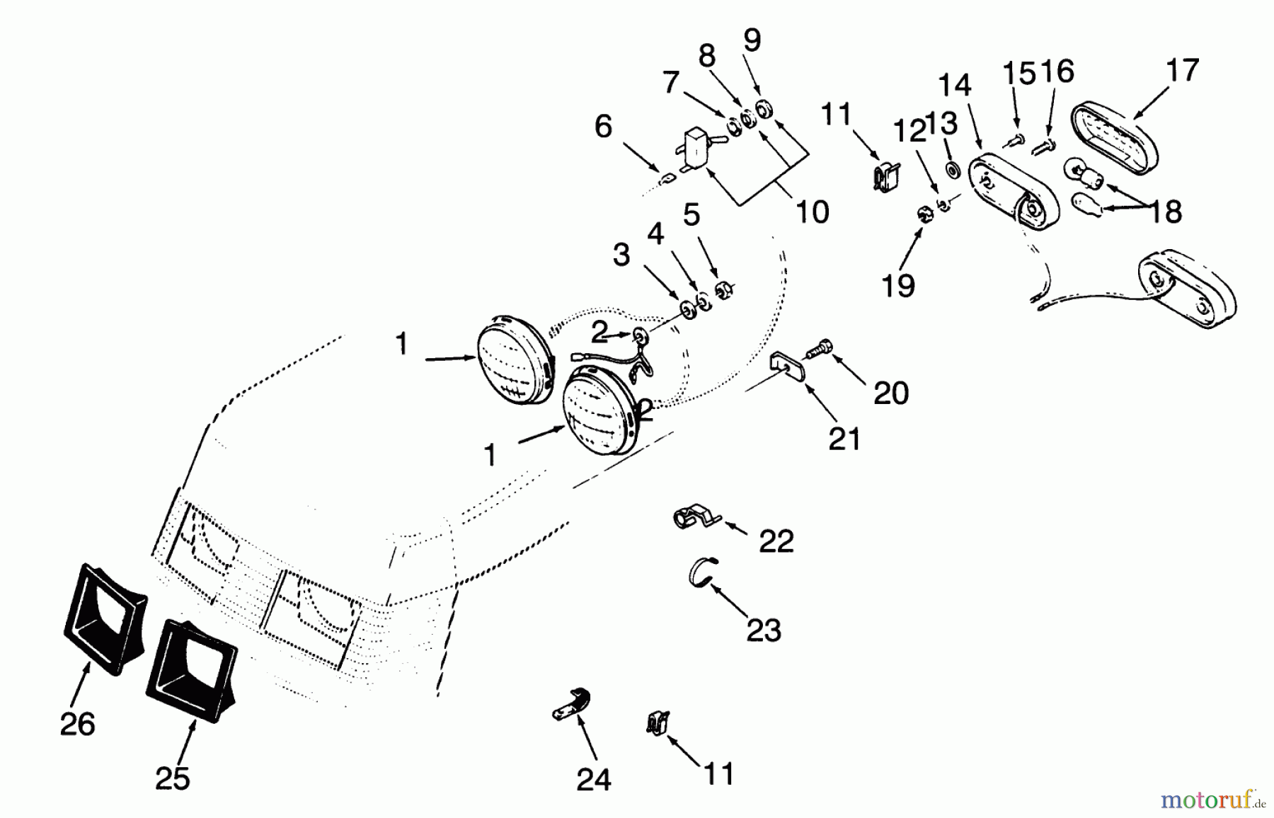 Toro Neu Mowers, Lawn & Garden Tractor Seite 1 73420 (416-8) - Toro 416-8 Garden Tractor, 1993 (3900001-3999999) ELECTRICAL SYSTEM #4