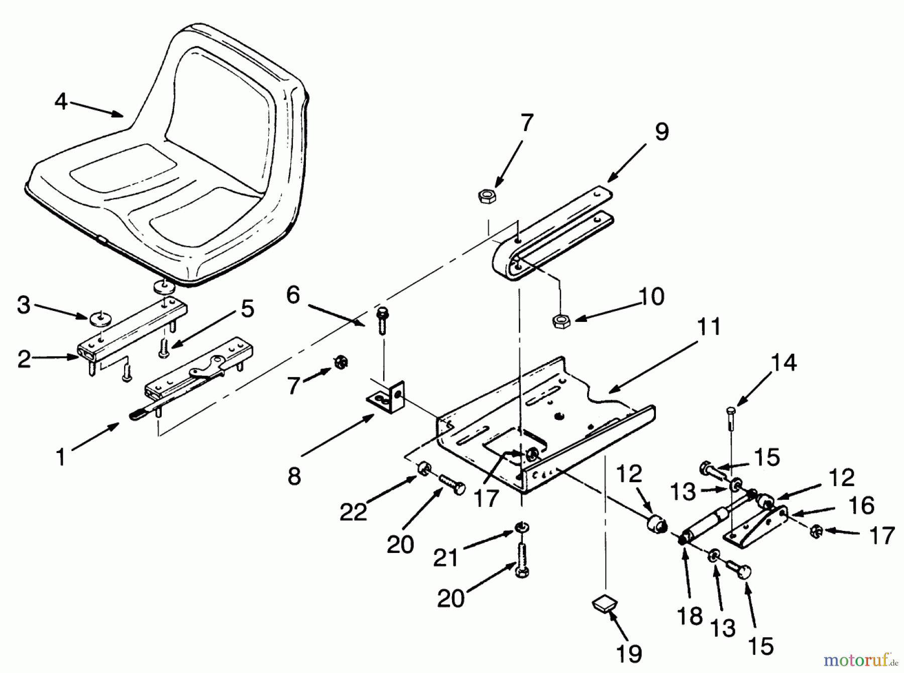 Toro Neu Mowers, Lawn & Garden Tractor Seite 1 73420 (416-8) - Toro 416-8 Garden Tractor, 1993 (3900001-3999999) SEAT