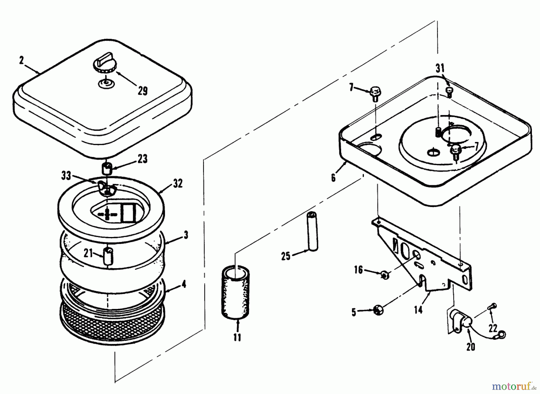 Toro Neu Mowers, Lawn & Garden Tractor Seite 1 73420 (416-8) - Toro 416-8 Garden Tractor, 1995 (5900001-5000614) AIR CLEANER