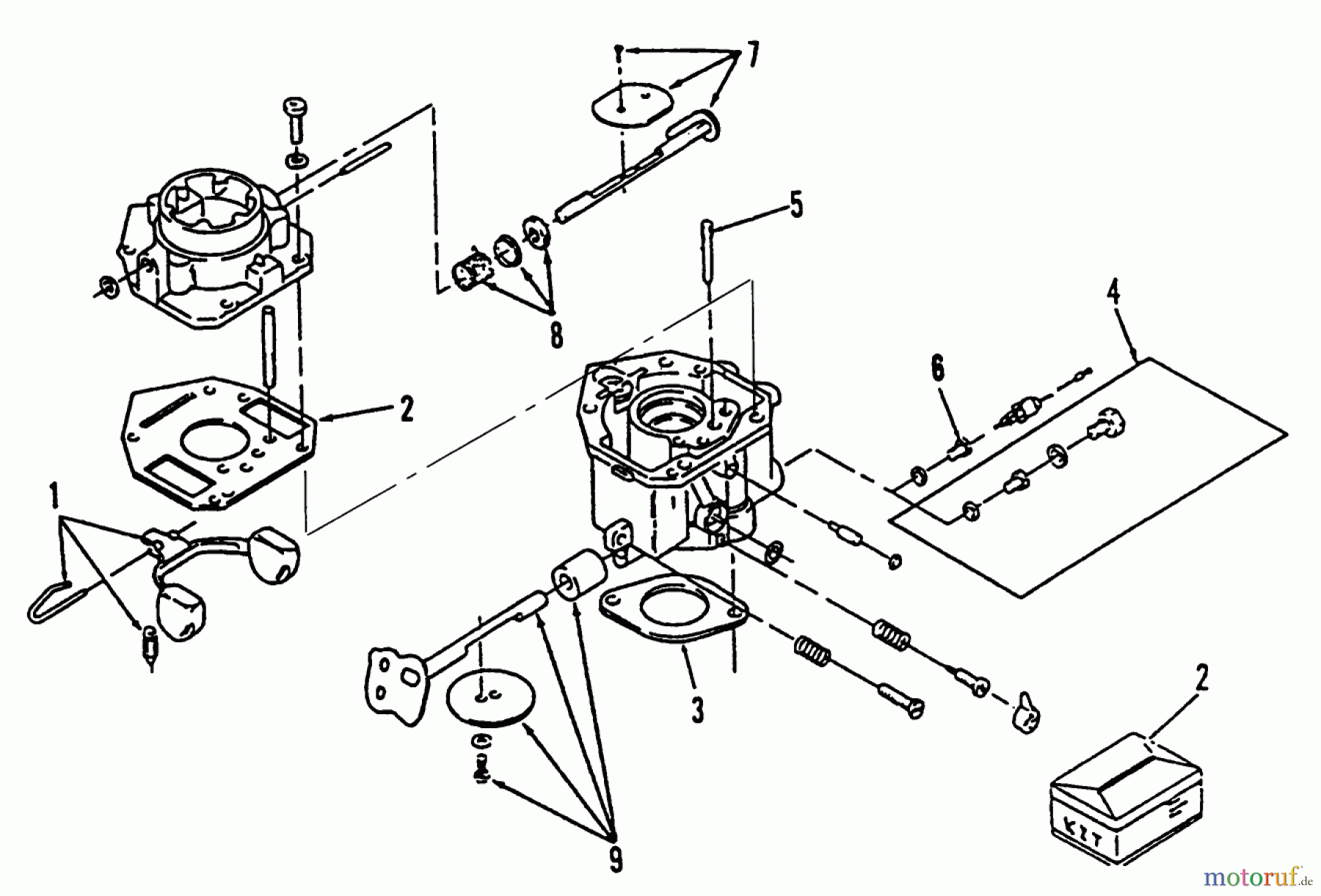  Toro Neu Mowers, Lawn & Garden Tractor Seite 1 73440 (416-8) - Toro 416-8 Garden Tractor, 1994 (4900001-4999999) CARBURETOR