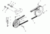 Toro 73420 (416-8) - 416-8 Garden Tractor, 1995 (5900001-5000614) Ersatzteile DRIVE BELT AND PULLEYS