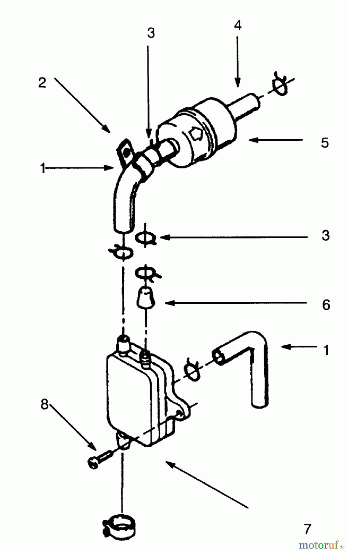 Toro Neu Mowers, Lawn & Garden Tractor Seite 1 73420 (416-8) - Toro 416-8 Garden Tractor, 1994 (4900001-4999999) FUEL PUMP