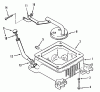 Toro 73420 (416-8) - 416-8 Garden Tractor, 1995 (5900001-5000614) Ersatzteile OIL BASE AND FILL TUBE AND BRACKET