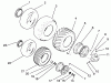 Toro 73420 (416-8) - 416-8 Garden Tractor, 1995 (5900001-5000614) Ersatzteile WHEELS AND TIRES