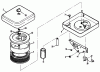 Toro 73420 (416-8) - 416-8 Garden Tractor, 1996 (6900001-6999999) Ersatzteile AIR CLEANER