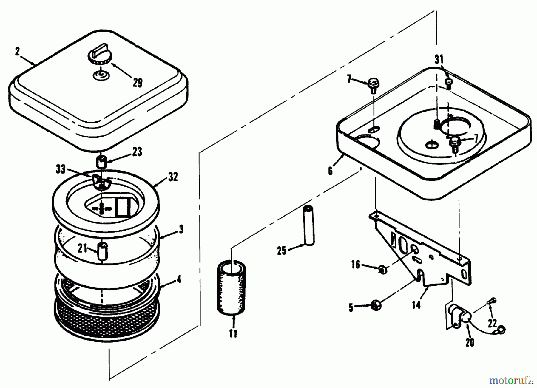 Toro Neu Mowers, Lawn & Garden Tractor Seite 1 73420 (416-8) - Toro 416-8 Garden Tractor, 1996 (6900001-6999999) AIR CLEANER