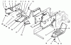 Toro 73420 (416-8) - 416-8 Garden Tractor, 1996 (6900001-6999999) Ersatzteile BELT GUARD & FOOTRESTS