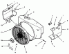 Toro 73420 (416-8) - 416-8 Garden Tractor, 1996 (6900001-6999999) Ersatzteile BLOWER HOUSING