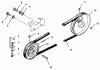 Toro 73420 (416-8) - 416-8 Garden Tractor, 1996 (6900001-6999999) Ersatzteile DRIVE BELT AND PULLEYS