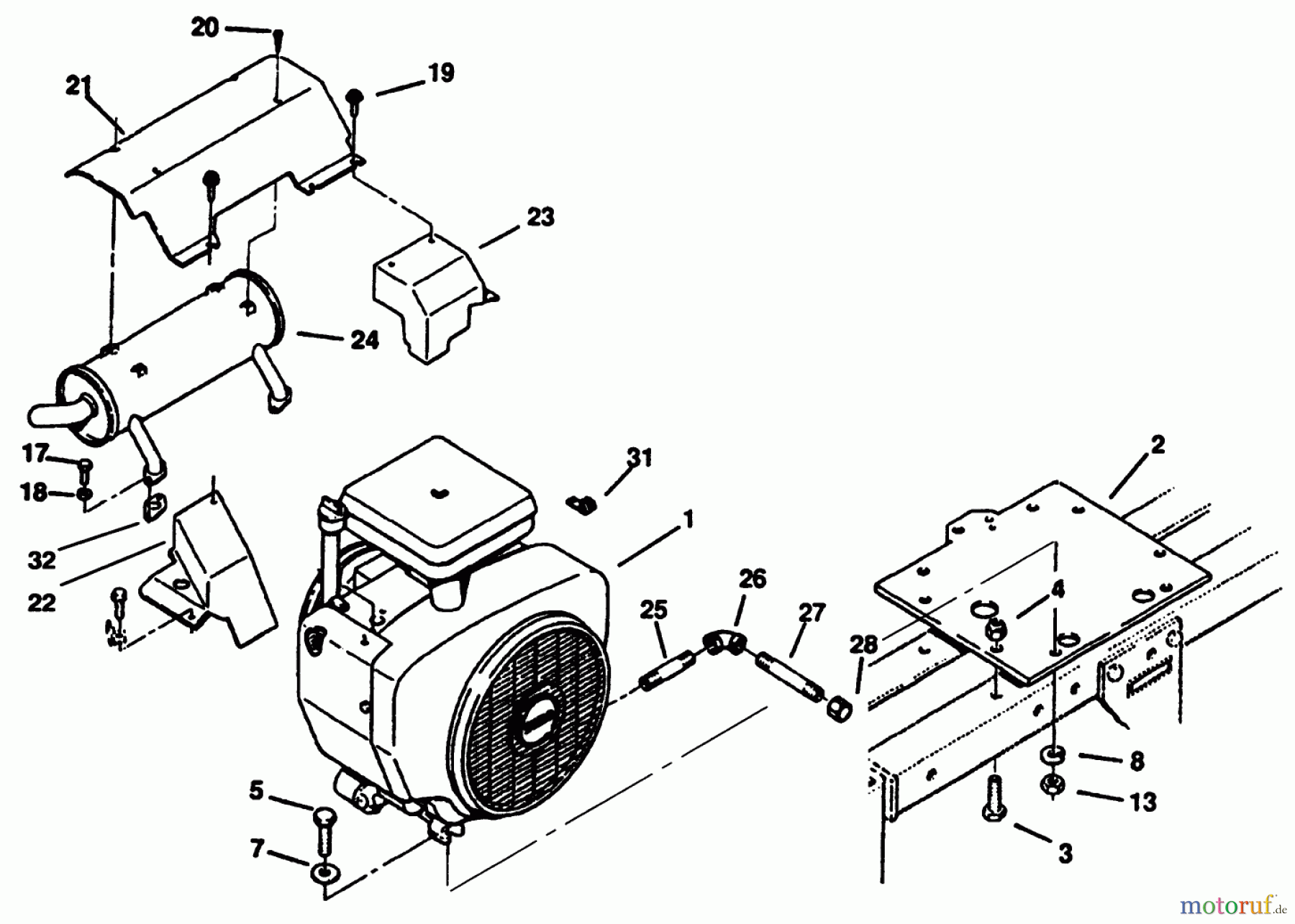 Toro Neu Mowers, Lawn & Garden Tractor Seite 1 73420 (416-8) - Toro 416-8 Garden Tractor, 1996 (6900001-6999999) ENGINE, TORO POWER PLUS