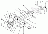 Toro 73420 (416-8) - 416-8 Garden Tractor, 1996 (6900001-6999999) Ersatzteile FRAME & HITCHES