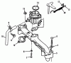 Toro 73420 (416-8) - 416-8 Garden Tractor, 1996 (6900001-6999999) Ersatzteile INTAKE MANIFOLD AND CARBURETOR