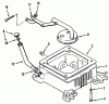 Toro 73420 (416-8) - 416-8 Garden Tractor, 1996 (6900001-6999999) Ersatzteile OIL BASE AND FILL TUBE AND BRACKET