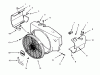 Toro 73421 (416-H) - 416-H Garden Tractor, 1993 (3900001-3999999) Ersatzteile BLOWER HOUSING