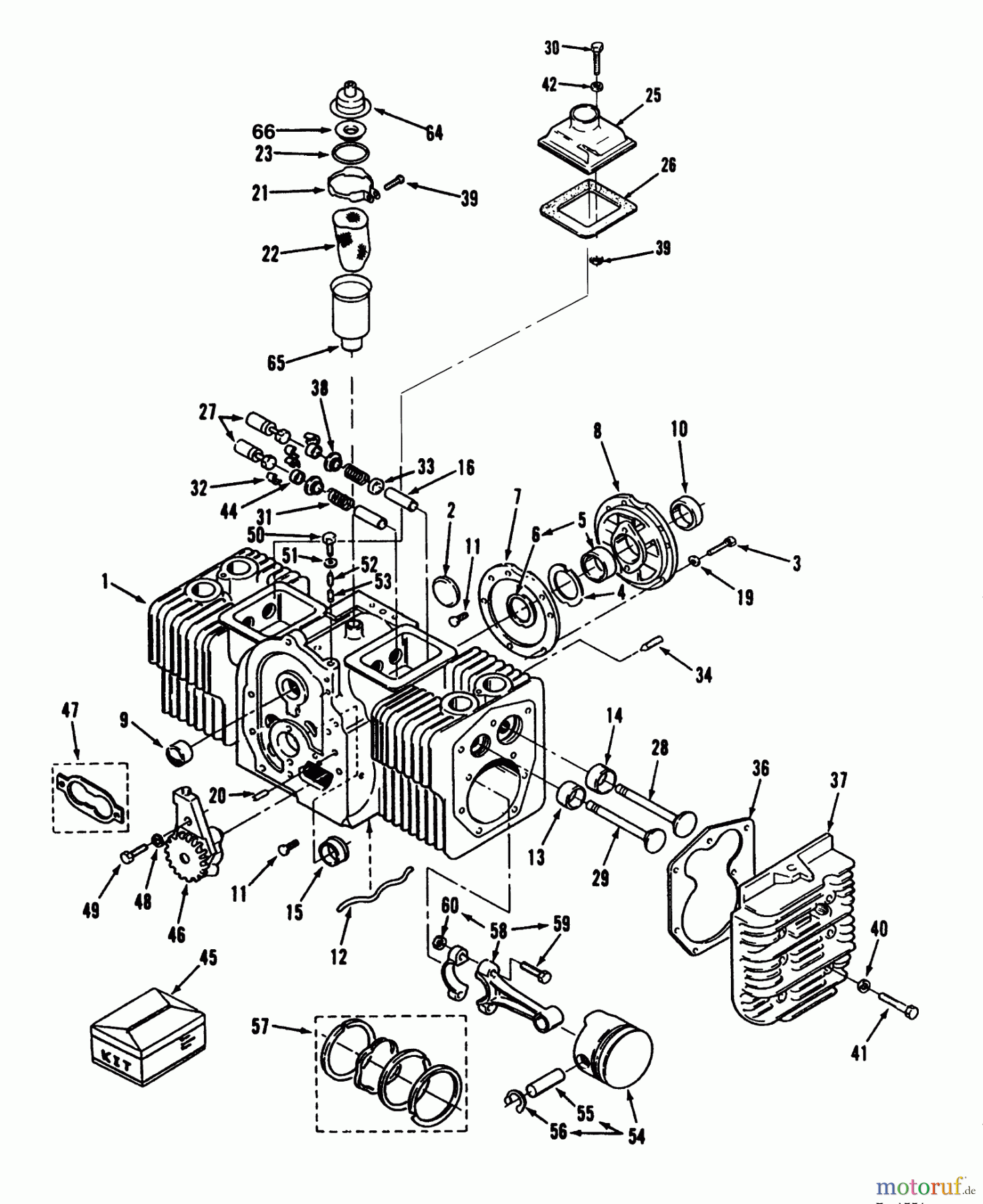 Toro Neu Mowers, Lawn & Garden Tractor Seite 1 73421 (416-H) - Toro 416-H Garden Tractor, 1993 (3900001-3999999) CYLINDER BLOCK