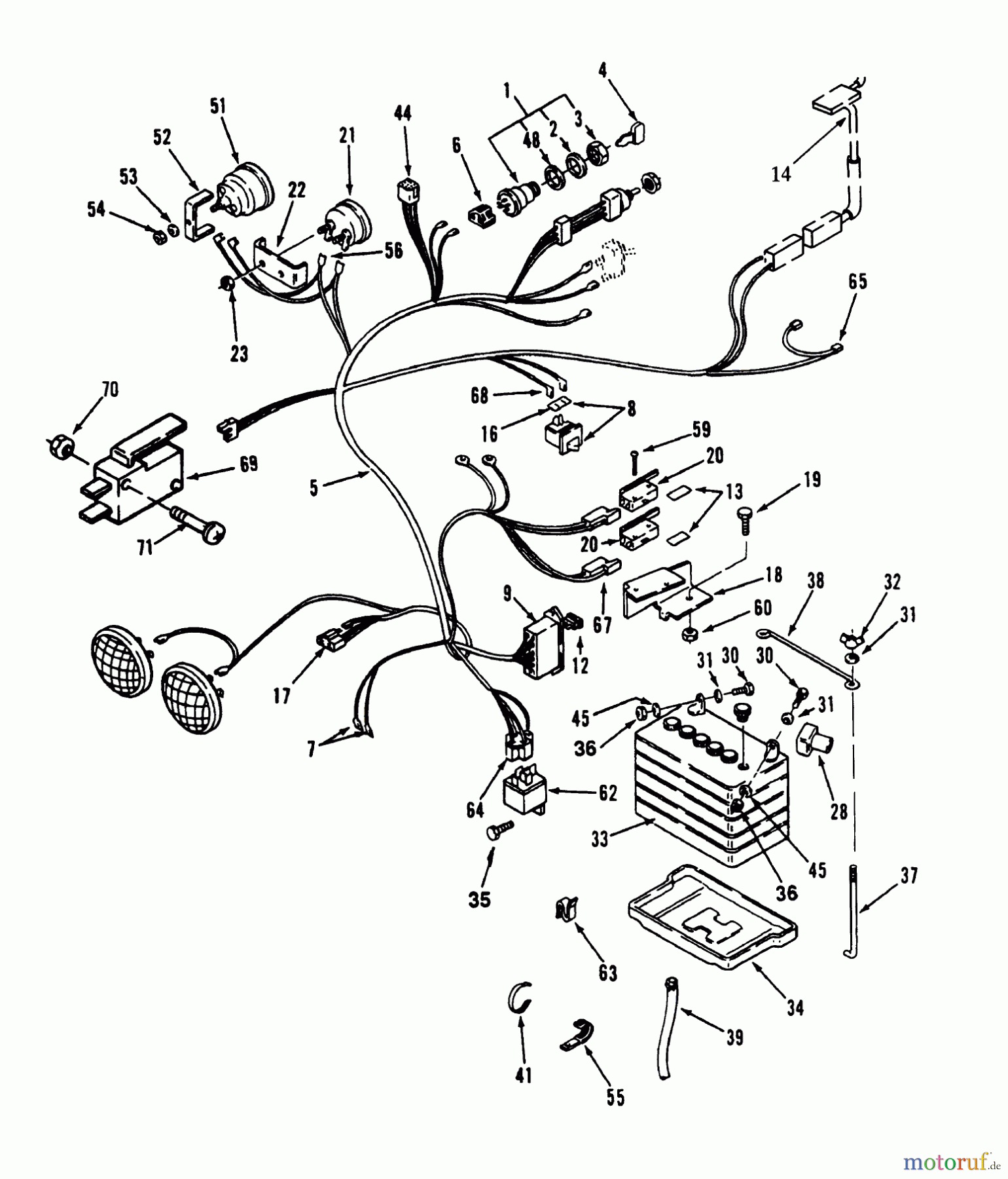 Toro Neu Mowers, Lawn & Garden Tractor Seite 1 73421 (416-H) - Toro 416-H Garden Tractor, 1993 (3900001-3999999) ELECTRICAL SYSTEM #2