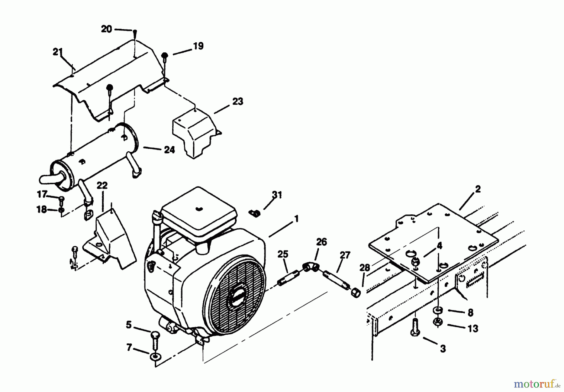 Toro Neu Mowers, Lawn & Garden Tractor Seite 1 73421 (416-H) - Toro 416-H Garden Tractor, 1993 (3900001-3999999) ENGINE, TORO POWER PLUS