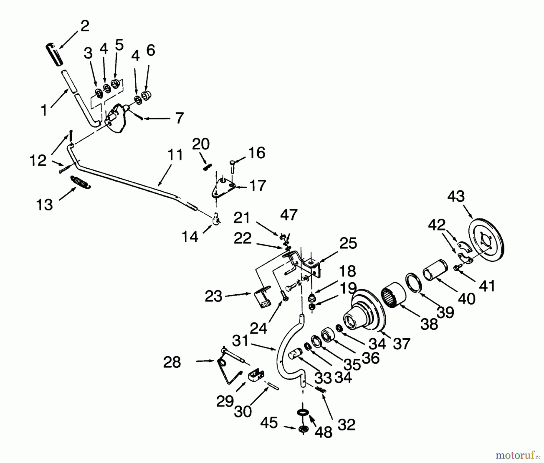 Toro Neu Mowers, Lawn & Garden Tractor Seite 1 73421 (416-H) - Toro 416-H Garden Tractor, 1993 (3900001-3999999) PTO CLUTCH AND CONTROL