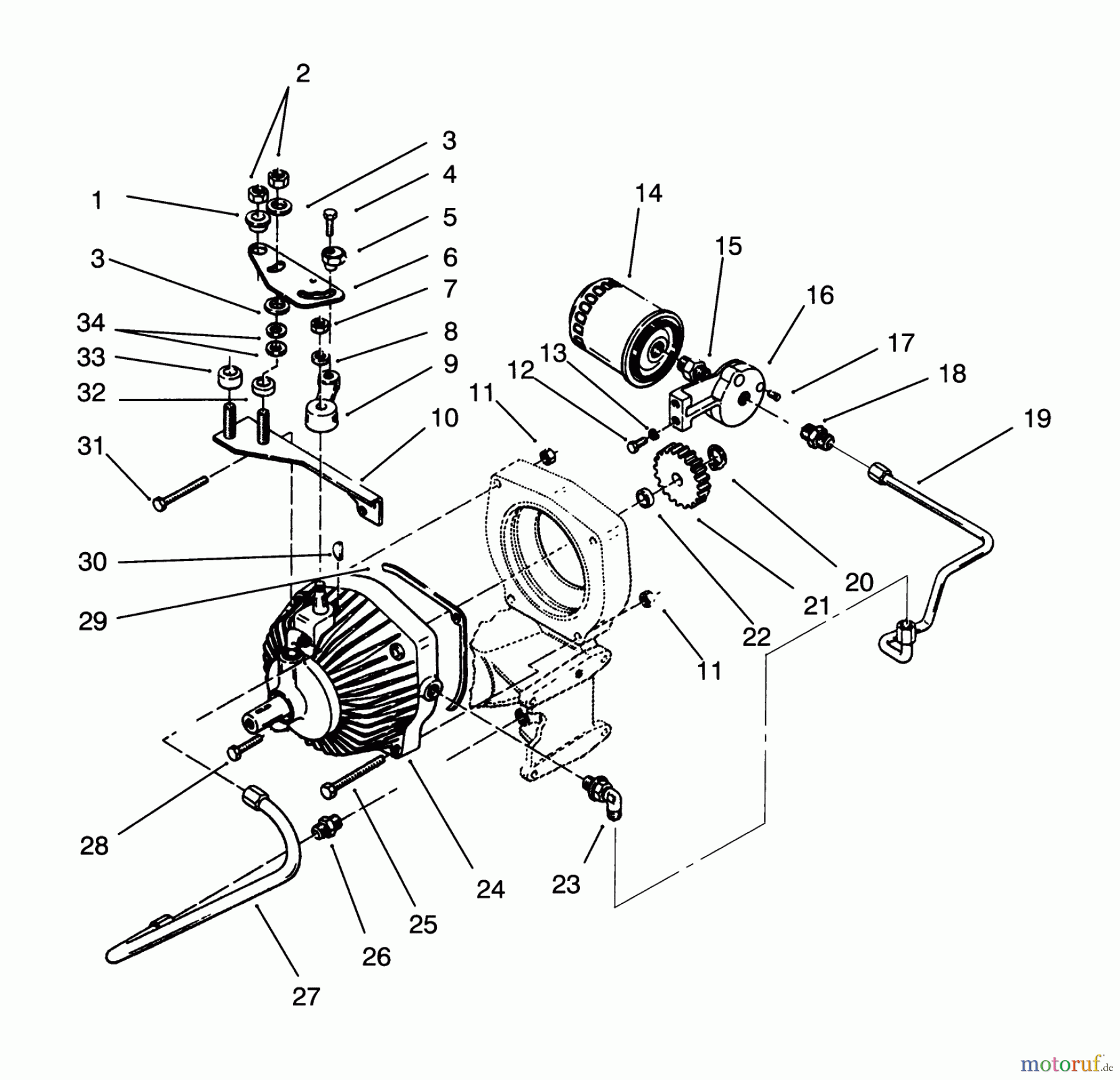 Toro Neu Mowers, Lawn & Garden Tractor Seite 1 73421 (416-H) - Toro 416-H Garden Tractor, 1993 (3900001-3999999) TRANSAXLE HYDRAULIC SYSTEM