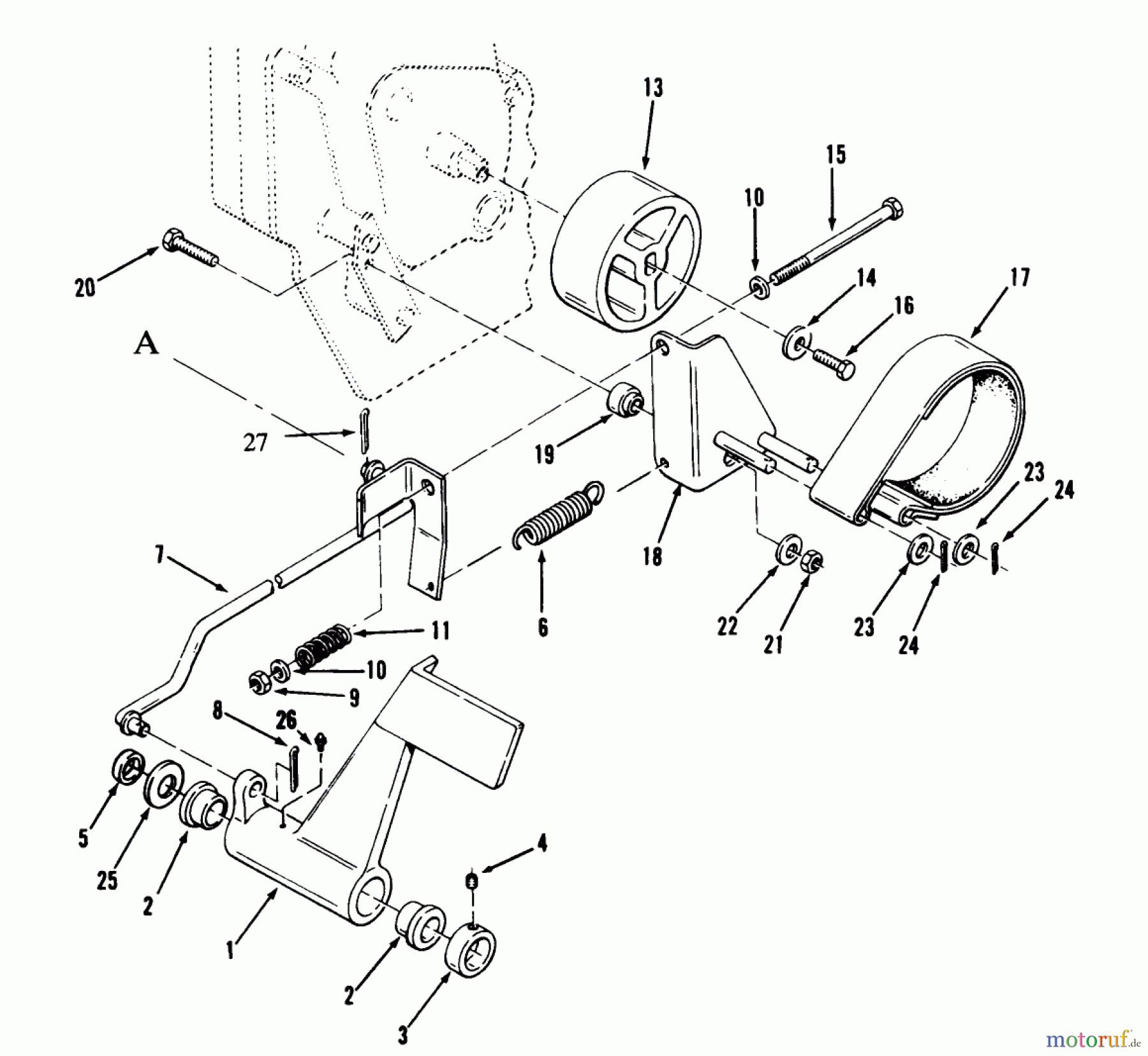 Toro Neu Mowers, Lawn & Garden Tractor Seite 1 73421 (416-H) - Toro 416-H Garden Tractor, 1995 (5900001-5901046) CLUTCH, BRAKE AND SPEED CONTROL LINKAGE