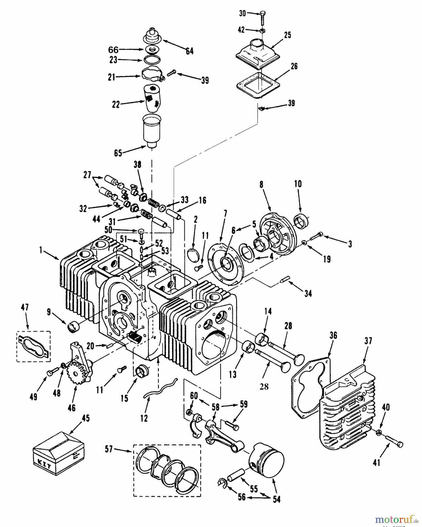 Toro Neu Mowers, Lawn & Garden Tractor Seite 1 73421 (416-H) - Toro 416-H Garden Tractor, 1994 (4900001-4999999) CYLINDER BLOCK