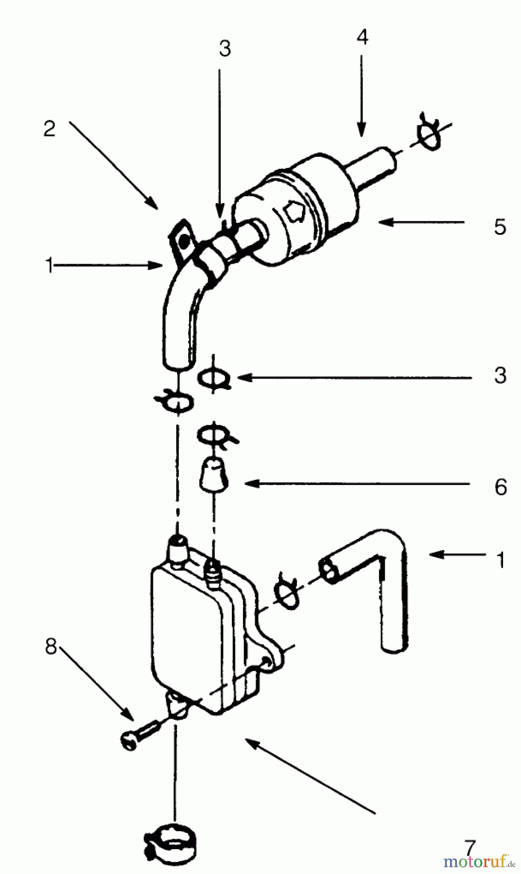Toro Neu Mowers, Lawn & Garden Tractor Seite 1 73421 (416-H) - Toro 416-H Garden Tractor, 1995 (5900001-5901046) FUEL PUMP
