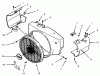 Toro 73421 (416-H) - 416-H Garden Tractor, 1996 (6900001-6999999) Ersatzteile BLOWER HOUSING