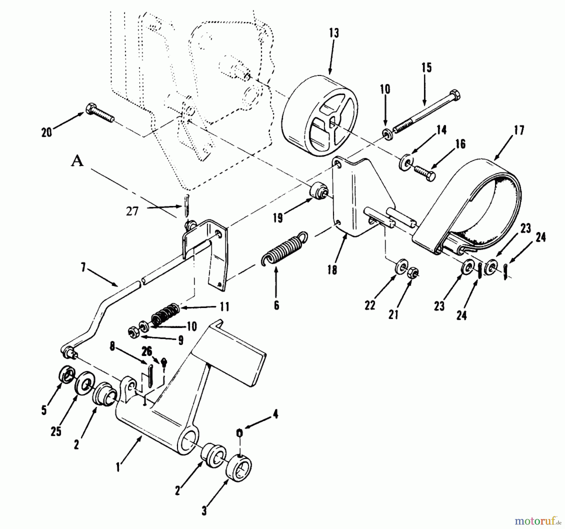 Toro Neu Mowers, Lawn & Garden Tractor Seite 1 73421 (416-H) - Toro 416-H Garden Tractor, 1996 (6900001-6999999) CLUTCH, BRAKE AND SPEED CONTROL LINKAGE
