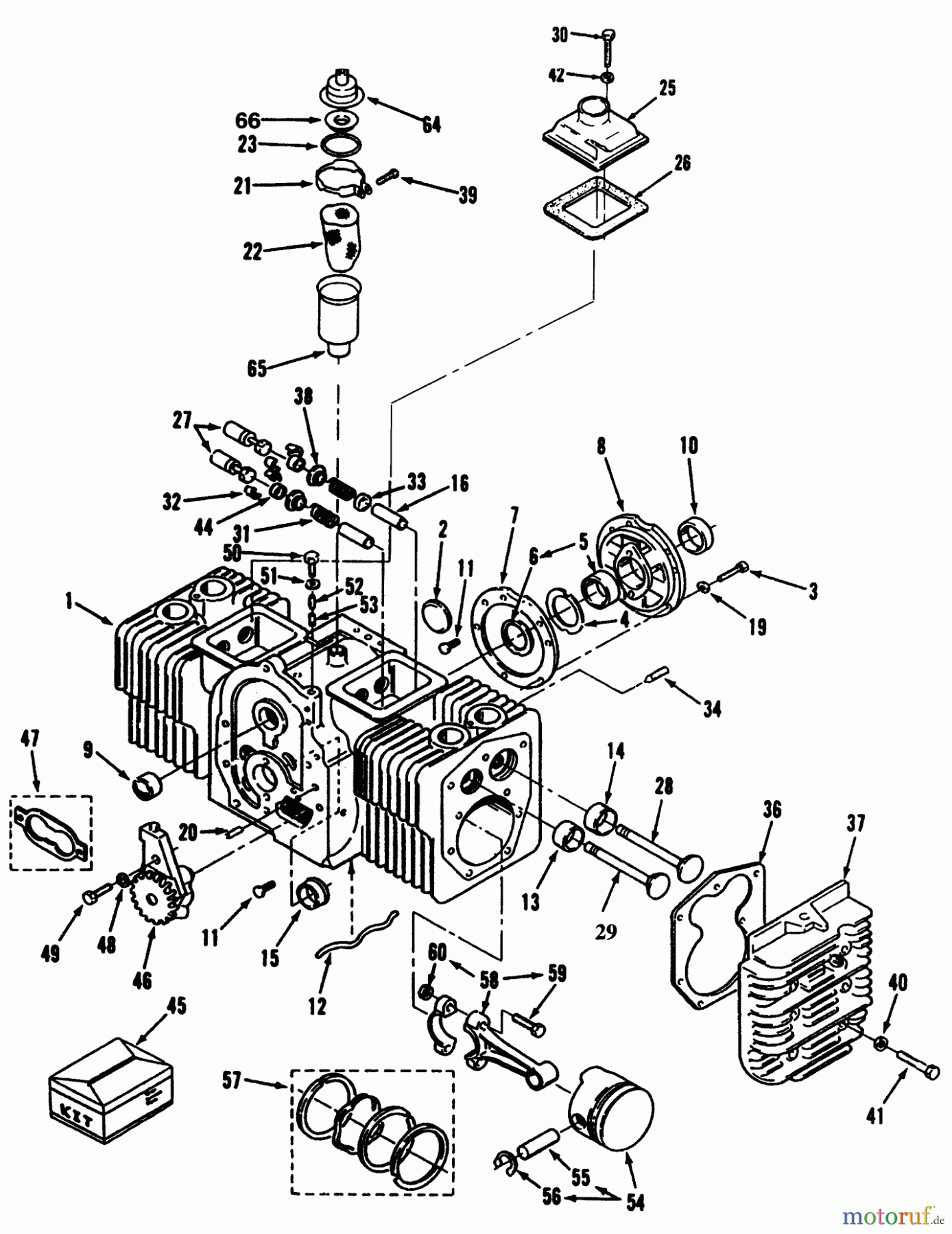 Toro Neu Mowers, Lawn & Garden Tractor Seite 1 73421 (416-H) - Toro 416-H Garden Tractor, 1996 (6900001-6999999) CYLINDER BLOCK