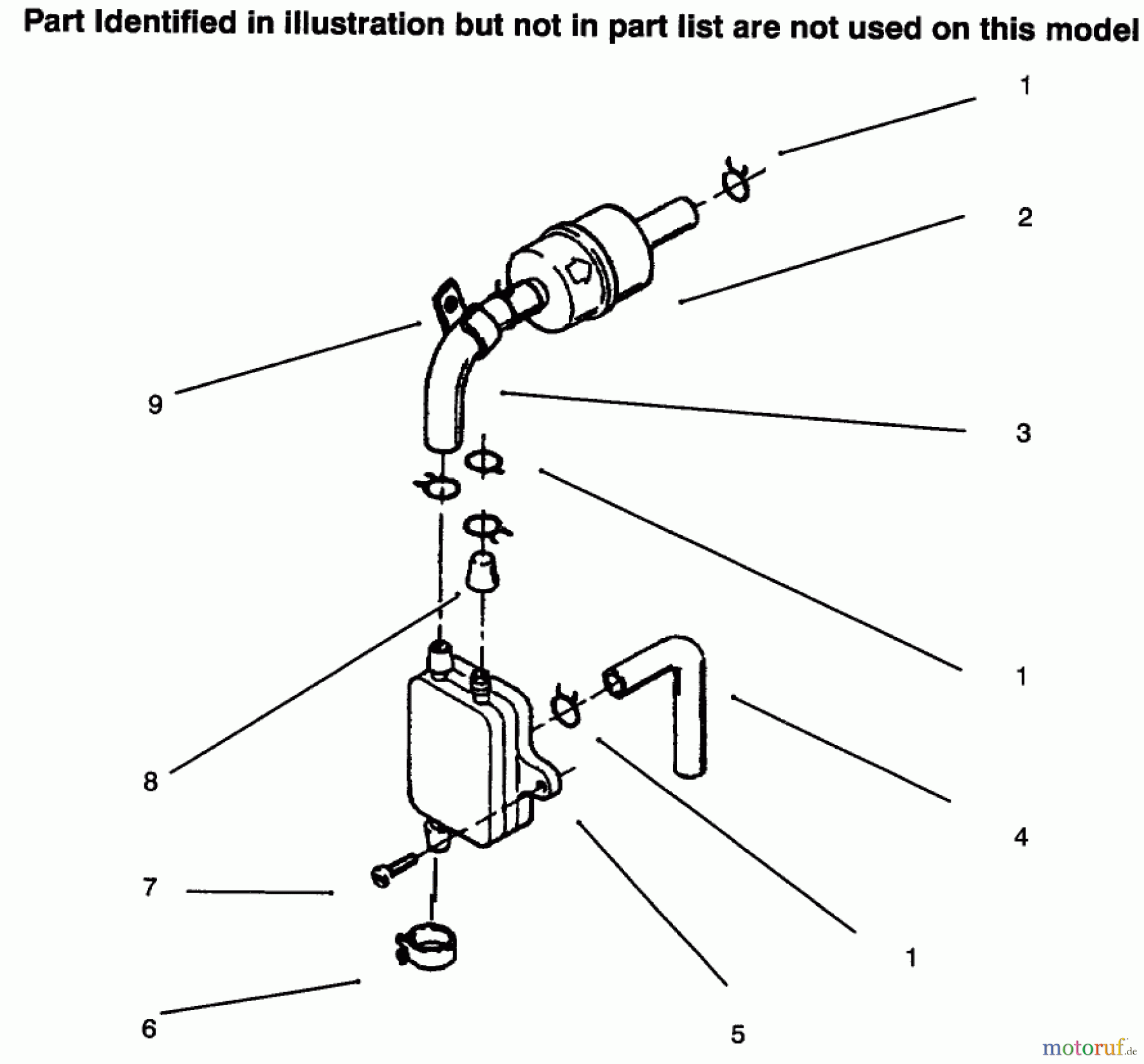 Toro Neu Mowers, Lawn & Garden Tractor Seite 1 73422 (416-8) - Toro 416-8 Garden Tractor, 1996 (6900001-6999999) FUEL FILTER & PUMP