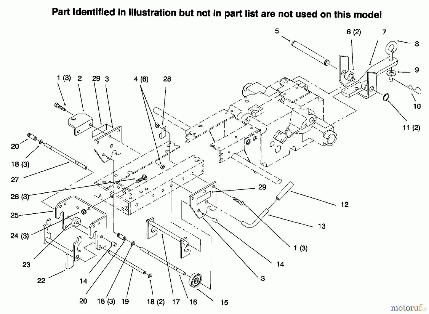 Toro Neu Mowers, Lawn & Garden Tractor Seite 1 73422 (416-8) - Toro 416-8 Garden Tractor, 1996 (6900001-6999999) HITCHES